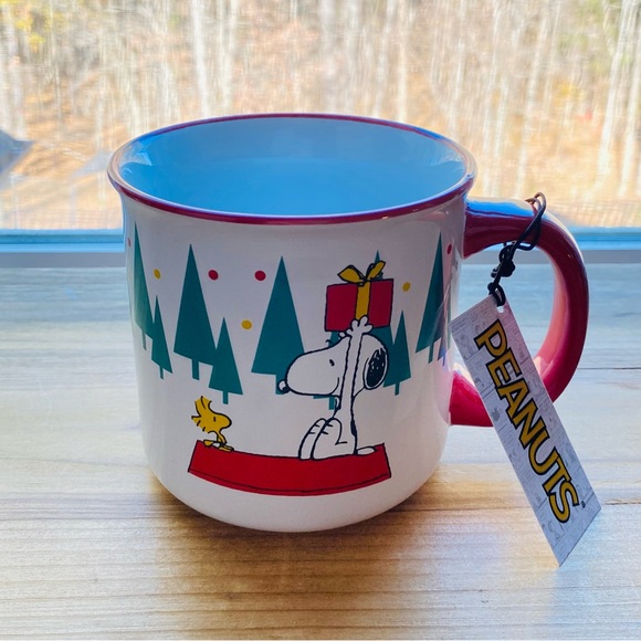 Peanuts Other - PEANUTS Mug Snoopy and Woodstock Christmas Coffee Tea Mug NWT Christmas Gift NEW
